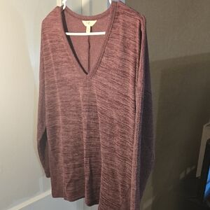 Terra & Sky Burgundy Knit Top